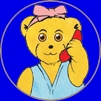 Melody Bear talking on the telephone