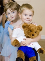 Boy ballet dancer with Milligan Bear