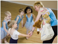 Photo of Melody Movement dancers with Jill Bridger