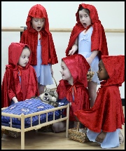 DRESSING UP AS LITTLE RED RIDING HOOD